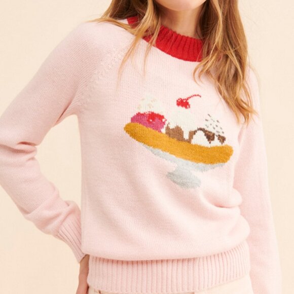 Rachel Antonoff Banana Split Knit Sweater - Picture 1 of 4